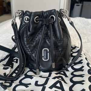 Marc Jacobs Quilted Leather Bucket Bag Black